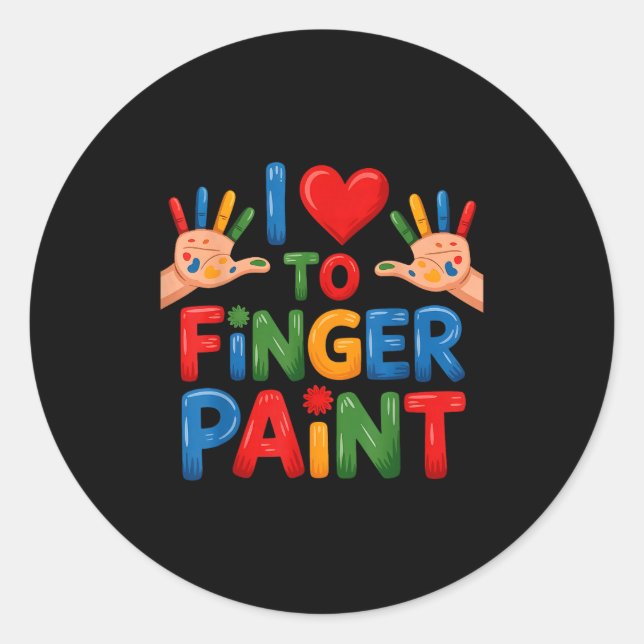 Adesivo I Love To Finger Paint Couples Art Teacher Finger  (Frente)