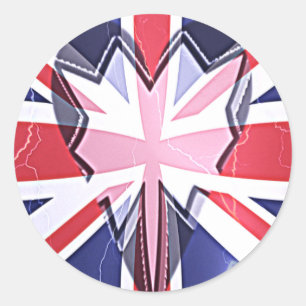 Adesivo "I Love UK" Art Impressão