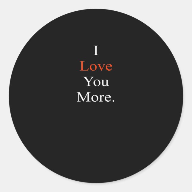 Adesivo I Love You More Minimal Design  (Frente)