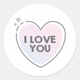 Adesivo I love you text in heart frame icon