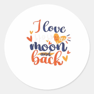 Adesivo I Love You To The Moon And Back Modern Romantic De