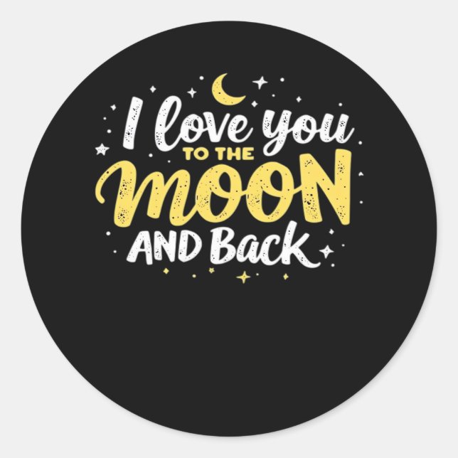 Adesivo I Love You To The Moon And Back Valentine Theme De (Frente)