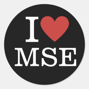Adesivo I ❤️ MSE Materials Science e Engineering