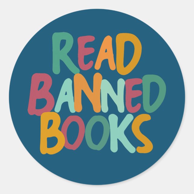 Adesivo I Read Banned Books Reading Bookworm  (Frente)