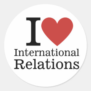 Adesivo I ❤️ Relações Internacionais para Estudantes/Facul
