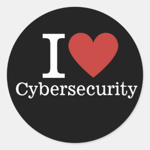 Adesivo I ❤️ Segurança Cibernética para Estudantes/Docente