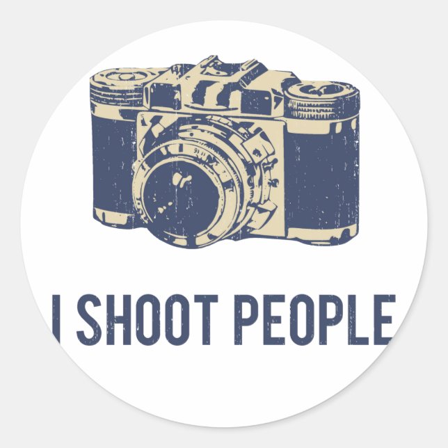Adesivo I Shoot Pessoas Fotografia Camera (Frente)