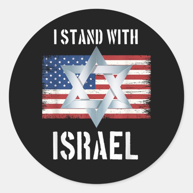 Adesivo i stand with israel (Frente)