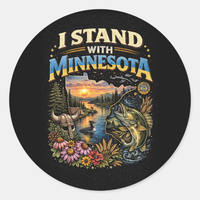 Adesivo I Stand With Minnesota (Frente)