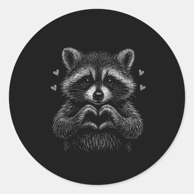 Adesivo I Steal Hearts Raccoon Valentines Racoon Meme Grap (Frente)