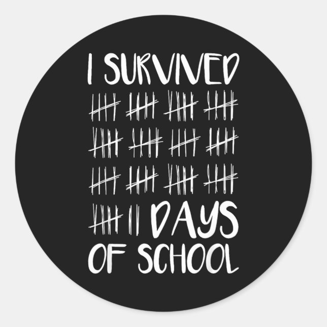 Adesivo I Survived 67 Days Of School Funny 67 Meme Tally M (Frente)
