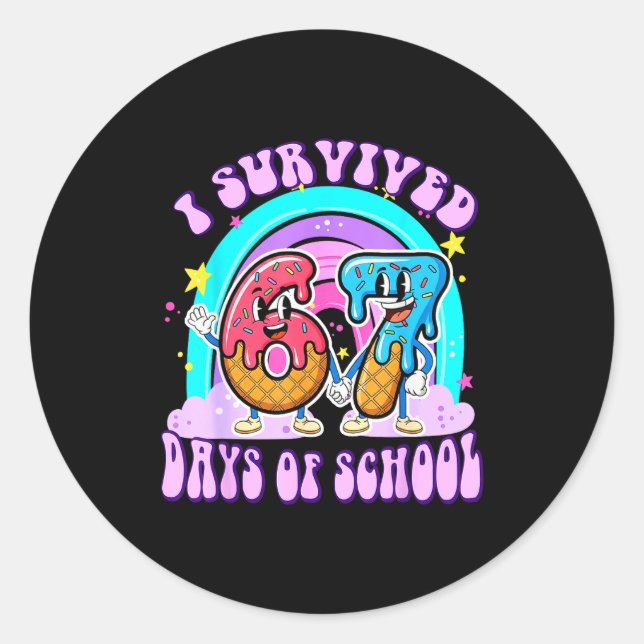 Adesivo I Survived 67 Days Of School Funny 67 Teachers Stu (Frente)