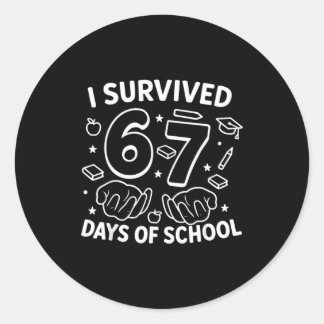 Adesivo I Survived 67 Days Of School Teachers Students Six