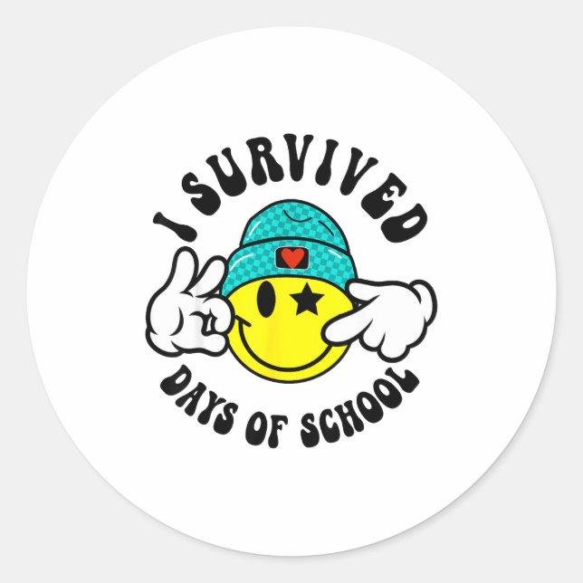 Adesivo I Survived 67 Days Of School Teachers Students Six (Frente)