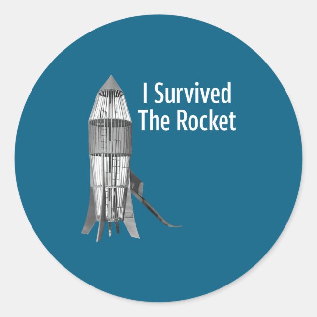 Adesivo I Survived The Rocket Funny Apparel  (Frente)