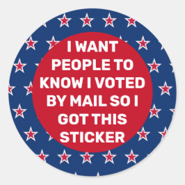 Adesivo 'I voted by mail' elections