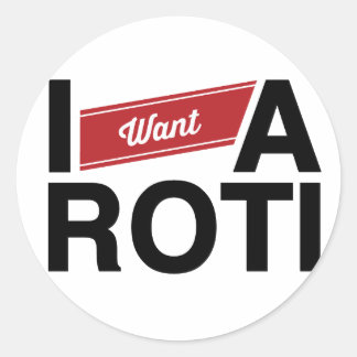Adesivo " I want A Roti" (Red)