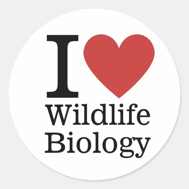 Adesivo I ❤️ Wildlife Biology for Stuents/Faculty CUSTOM (Frente)