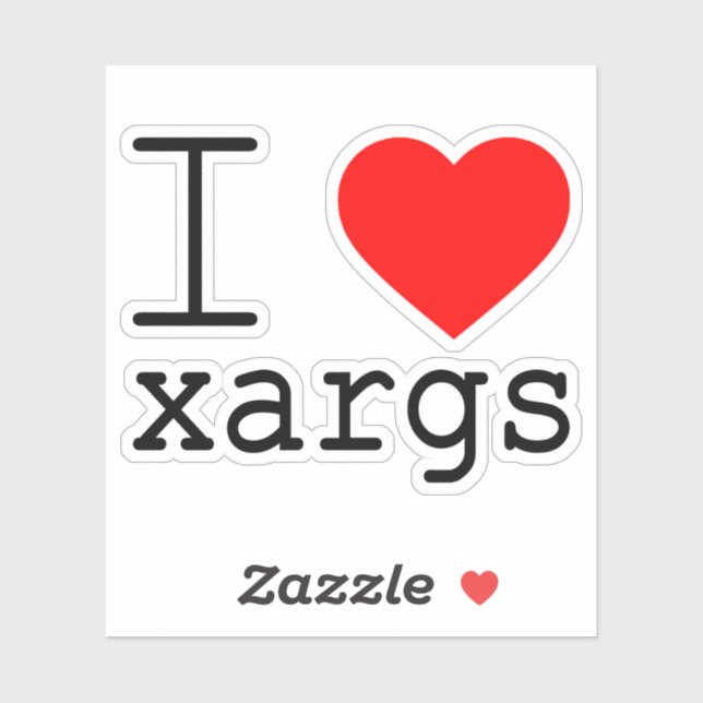 Adesivo I ❤️ xargs vinyl sticker (Folha)