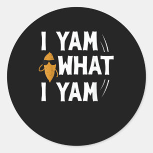 Adesivo I Yam What I Yam Design - Doce Potato Lover Desig