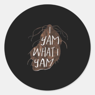 Adesivo I Yam What I Yam - Pun Design