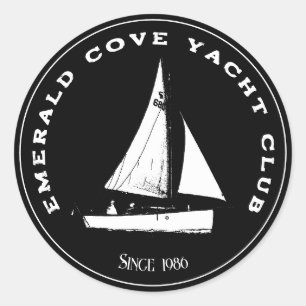 Adesivo Iate clube personalizado. Navio à vela personaliza