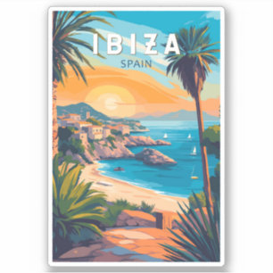 Adesivo Ibiza Espanha Art Vintage