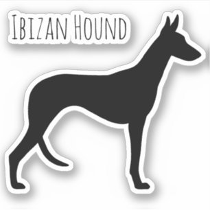 Adesivo Ibizan Hound Breed Silhouette Vinyl Sticker