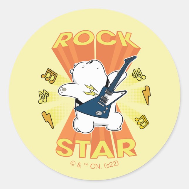 Adesivo Ice Bear - Rock Star (Frente)