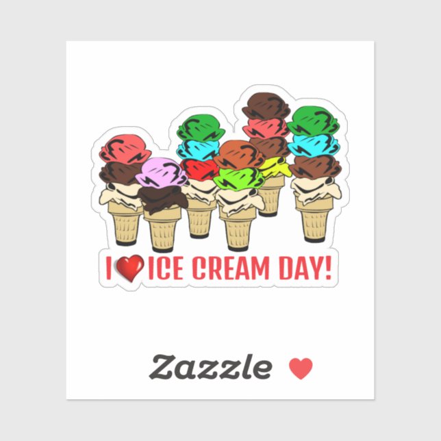 Adesivo Ice Cream Cones for Ice Cream Day   (Folha)