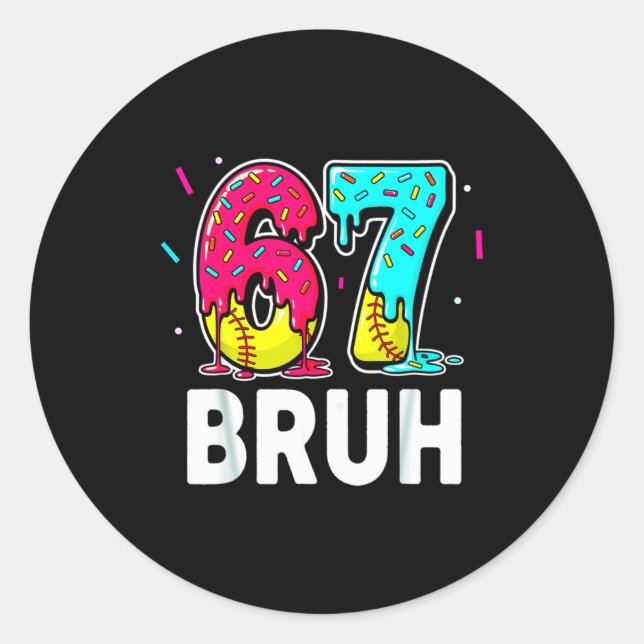 Adesivo Ice Cream Dripng Softball Drip Fun 6 7 Six Seven M (Frente)