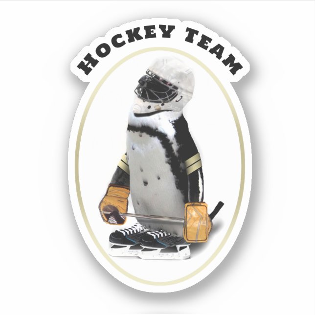 Adesivo Ice Hockey Penguin  (Frente)