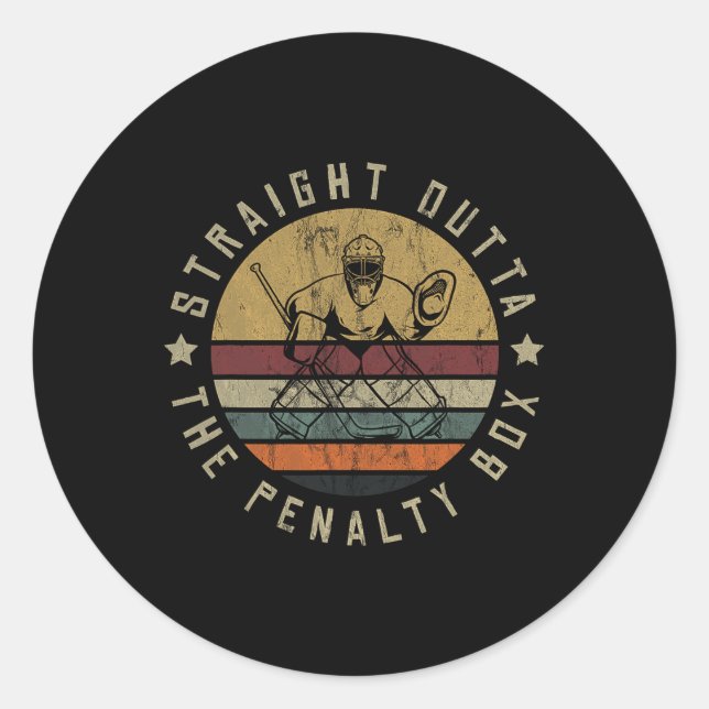 Adesivo Ice Hockey Player Goalie Jersey Puck Face Mask Tea (Frente)