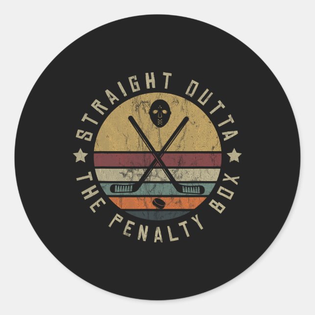 Adesivo Ice Hockey Player Goalie Puck Face Mask Team Outfi (Frente)