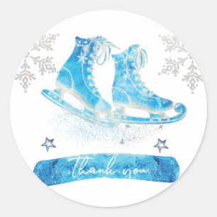 Adesivo Ice Skating Obrigado Festa