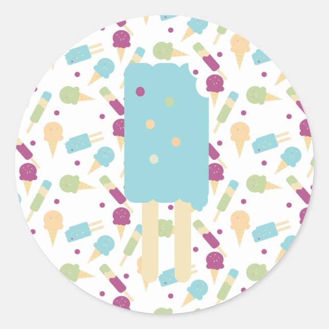 Adesivo Icecream Pop Blue Cream Sprinkles Reward (Frente)