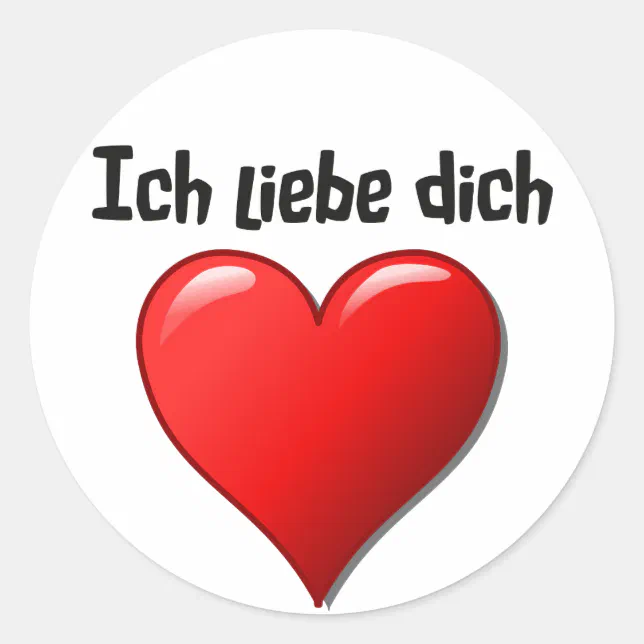 Decal - Adesivo per cellulare da 50 mm, con scritta in lingua tedesca Ich Liebe - I Love Ian - Smartphone Telefono cellulare, adesivo con nome di uomo e donna bambino