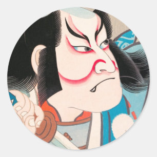 Adesivo Ichikawa Danjuro kabuki samurai guerreiro tatuagem