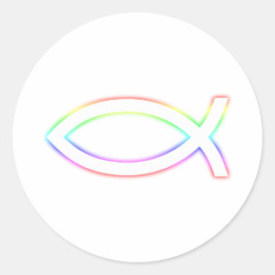 Adesivo Ichthus - Christian Fish Symbol - Brilho