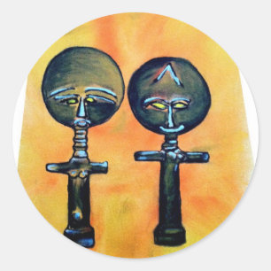 Adesivo Ícone africano: Akuaba (Gana)