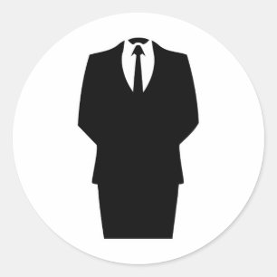 Adesivo ícone anônimo internet 4chan SA