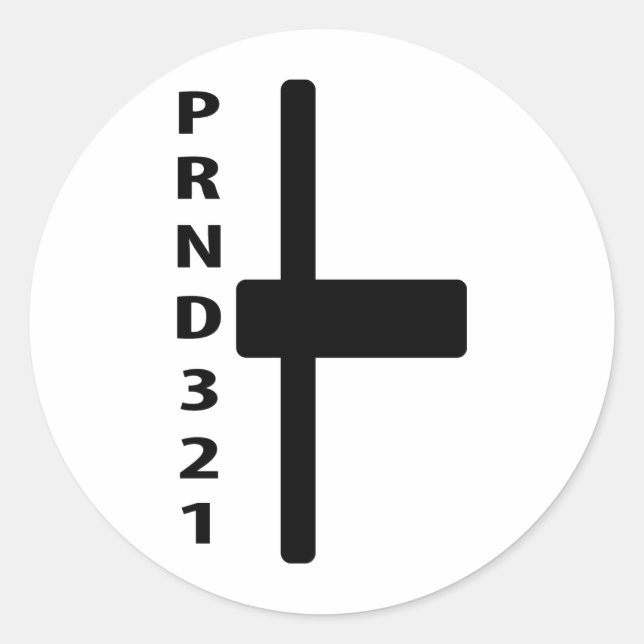 Adesivo ícone automático da alavanca de mudança de velocid (Frente)