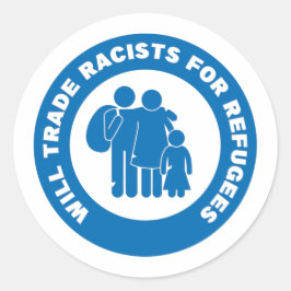 Adesivo Ícone Comercializar Racistas Para Refugiados