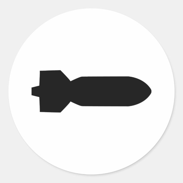 Adesivo ícone da bomba preta (Frente)