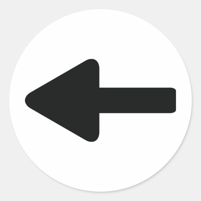 Adesivo ícone da seta para a esquerda (Frente)