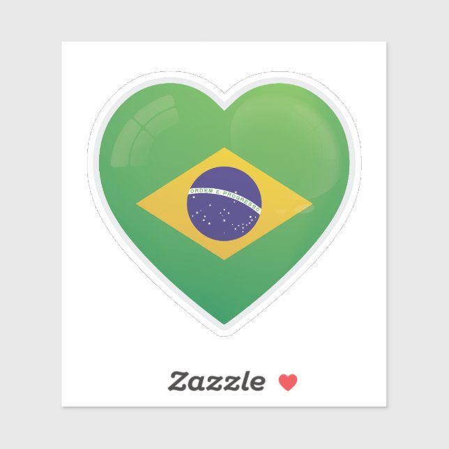 Adesivo Ícone de Amor Brasil (Folha)