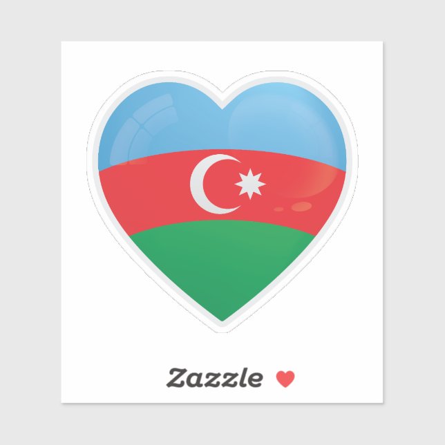 Adesivo Ícone de amor do Azerbaijão (Folha)