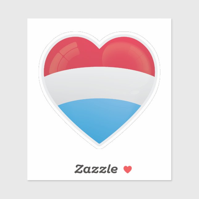 Adesivo Ícone de Amor do Luxemburgo (Folha)