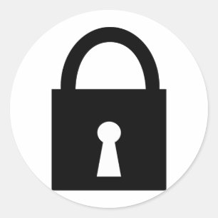 Adesivo ícone de bloqueio preto