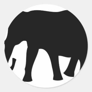 Adesivo ícone de elefante preto